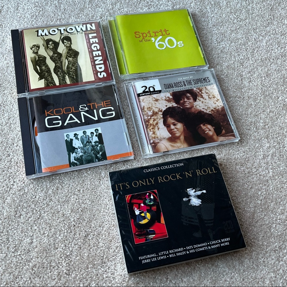 Bundle of 6 retro music CDs Diana Ross, Supremes, 60s Kool and the Gang, Motown
